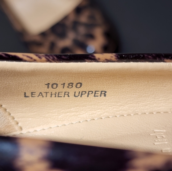 J.Crew Leopard Print Petent Leather Martina Wedge Shoes Women's Size 7.5 - Picture 9 of 10